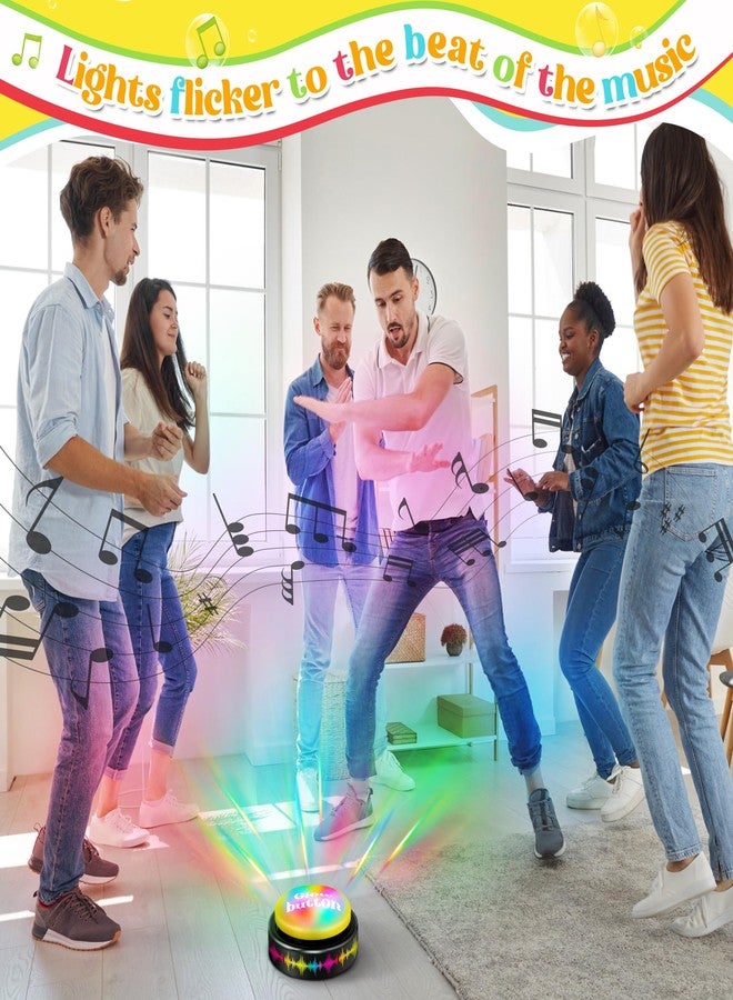 Feekoon Dance Party Button, Plays 10 EDM Tracks, 30 Second Light Up Dance Bomb Button with Batteries Funny Gag Gift for Teachers, Classroom, Office, Coworkers & Friends (1 Pack,Original) - Image 5